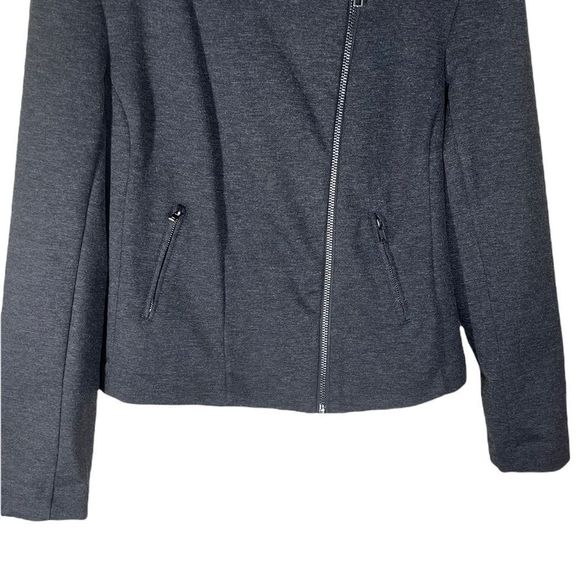 CATHERINE Malandrino Runway Style Womens Sz 2XL Charcoal Jacket ZIP Front - Picture 4 of 9